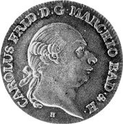 Germany 1/2 Thaler (1 Gulden) KM# 126 Baden-Durlach Line / Grand Duchy / Regular Coinage coin obverse Germany 1/2 Thaler (1 Gulden) KM# 126 Baden-Durlach Line / Grand Duchy / Regular Coinage coin obverse