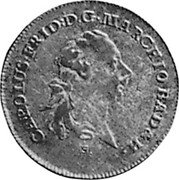 Germany 10 Kreuzer (Zehner) 1765 S/W KM# 110 Baden-Durlach Line / Grand Duchy / Regular Coinage coin obverse