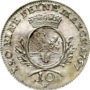 Germany 10 Kreuzer (Zehner) 1767 S/W KM# 119 Baden-Durlach Line / Grand Duchy / Regular Coinage coin reverse