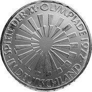 Germany 10 Mark 1972 G KM# 130 Commemorative Coinage coin reverse