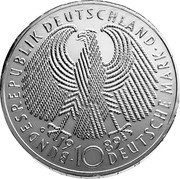 Germany 10 Mark 1989 G KM# 173 Commemorative Coinage coin obverse