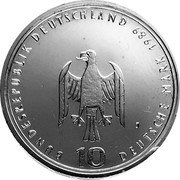 Germany 10 Mark 1989 J KM# 171 Commemorative Coinage coin obverse