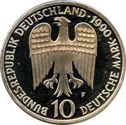 Germany 10 Mark 1990 F KM# 174 Commemorative Coinage coin obverse