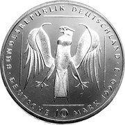Germany 10 Mark 1990 J KM# 176 Commemorative Coinage coin obverse