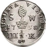 Germany 2-1/2 Kreuzer 1758 KM# 166 Free City / Regular Coinage coin reverse Germany 2-1/2 Kreuzer 1758 KM# 166 Free City / Regular Coinage coin reverse