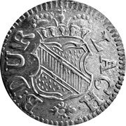 Germany 2 Kreuzer (1/2 Batzen) 1737 KM# 80 Baden-Durlach Line / Grand Duchy / Regular Coinage coin obverse