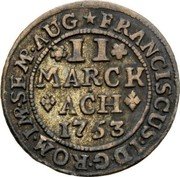Germany 2 Marck 1753 KM# 48 Free City / Standard Coinage coin obverse