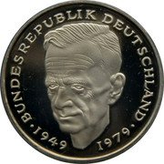 Germany 2 Mark 1980 G KM# 149 Federal Republic / Standard Coinage coin reverse
