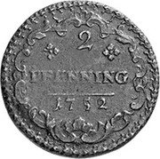Germany 2 Pfenning 1752 KM# 213 Margraviate / Regular Coinage coin reverse Germany 2 Pfenning 1752 KM# 213 Margraviate / Regular Coinage coin reverse