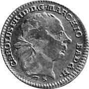 Germany 20 Kreuzer 1763 S/W KM# 103 Baden-Durlach Line / Grand Duchy / Regular Coinage coin obverse