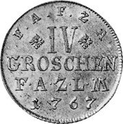 Germany 4 Groschen 1767 KM# 56.2 Anhalt-Zerbst / Principality Regular Coinage coin obverse