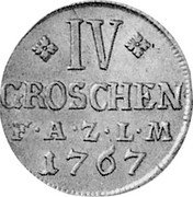 Germany 4 Groschen 1767 KM# 56.1 Anhalt-Zerbst / Principality Regular Coinage coin obverse