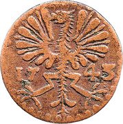 Germany 4 Heller 1743 KM# 31 Free City / Standard Coinage coin obverse Germany 4 Heller 1743 KM# 31 Free City / Standard Coinage coin obverse