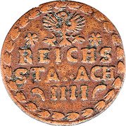 Germany 4 Heller 1743 KM# 31 Free City / Standard Coinage coin reverse Germany 4 Heller 1743 KM# 31 Free City / Standard Coinage coin reverse