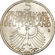 Germany 5 Mark 1952 D KM# 113 Commemorative Coinage coin obverse Germany 5 Mark 1952 D KM# 113 Commemorative Coinage coin obverse