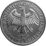 Germany 5 Mark 1967 F KM# 120.1 Commemorative Coinage coin obverse