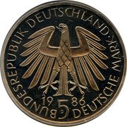 Germany 5 Mark 1986 D KM# 164 Commemorative Coinage coin obverse