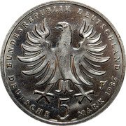 Germany 5 Mark 1986 F KM# 165 Commemorative Coinage coin obverse