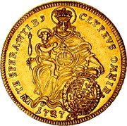 Germany Carolin 1727 KM# 408 Electorate / Trade Coinage coin reverse