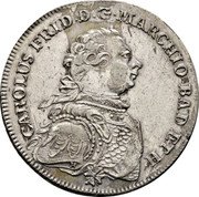 Germany Conventionsthaler 1772 H/W KM# 117 Baden-Durlach Line / Grand Duchy / Regular Coinage coin obverse