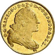 Germany Maximilian d'Or 1767 KM# 495 Electorate / Trade Coinage coin obverse Germany Maximilian d'Or 1767 KM# 495 Electorate / Trade Coinage coin obverse