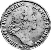 Germany 1/2 Carolin (5 Thaler) 1733 GK KM# 161 Hesse-Darmstadt / Landgraviate / Trade Coinage coin obverse