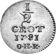 Germany 1/2 Groten 1781 OHK KM# 216 Bremen / Free City / Regular Coinage coin reverse