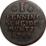 Germany Pfenning 1766 IAP KM# 330.1 Brunswick-Lüneburg-Calenberg-Hannover / Electorate / Regular Coinage coin reverse