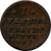 Germany Pfenning 1781 CES KM# 330.2 Brunswick-Lüneburg-Calenberg-Hannover / Electorate / Regular Coinage coin reverse
