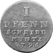 Germany Pfenning 1796 PLM KM# 330.3 Brunswick-Lüneburg-Calenberg-Hannover / Electorate / Regular Coinage coin reverse