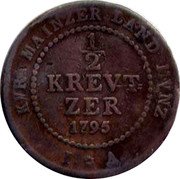 Germany 1/2 Kreutzer 1795 S-IA KM# 403 Mainz / Archbishopric-Electorate / Regular Coinage coin reverse