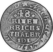 Germany 1/48 Thaler (Schilling) 1763 IHL KM# 60 Mecklenburg-Strelitz / Duchy / Regular Coinage coin reverse Germany 1/48 Thaler (Schilling) 1763 IHL KM# 60 Mecklenburg-Strelitz / Duchy / Regular Coinage coin reverse