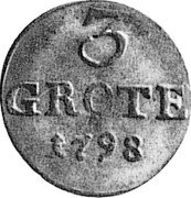 Germany 3 Grote 1798 KM# 108 Jever / Lordship / Regular Coinage coin reverse