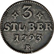 Germany 3 Stüber 1793 PR KM# 216 Jülich-Berg / Duchy / Regular Coinage coin reverse