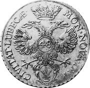 Germany 48 Schilling (Courantthaler) 1752 JJJ KM# 168.3 Lübeck / Free City / Regular Coinage coin obverse Germany 48 Schilling (Courantthaler) 1752 JJJ KM# 168.3 Lübeck / Free City / Regular Coinage coin obverse