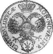 Germany 48 Schilling (Courantthaler) 1752 JJJ KM# 168.2 Lübeck / Free City / Regular Coinage coin obverse Germany 48 Schilling (Courantthaler) 1752 JJJ KM# 168.2 Lübeck / Free City / Regular Coinage coin obverse