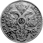 Germany 48 Schilling (Courantthaler) 1752 JJJ KM# 168.6 Lübeck / Free City / Regular Coinage coin obverse Germany 48 Schilling (Courantthaler) 1752 JJJ KM# 168.6 Lübeck / Free City / Regular Coinage coin obverse