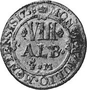 Germany 8 Albus (6 Stüber) 1738 FM KM# 192 Jülich-Berg / Duchy / Regular Coinage coin reverse Germany 8 Albus (6 Stüber) 1738 FM KM# 192 Jülich-Berg / Duchy / Regular Coinage coin reverse