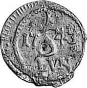 Germany Scherf (1/2 Pfennig) 1743 KM# 90 Lüneburg / City / Regular Coinage coin reverse Germany Scherf (1/2 Pfennig) 1743 KM# 90 Lüneburg / City / Regular Coinage coin reverse