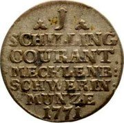 Germany Schilling 1771 KM# 204 Mecklenburg-Schwerin / Duchy / Regular Coinage coin reverse Germany Schilling 1771 KM# 204 Mecklenburg-Schwerin / Duchy / Regular Coinage coin reverse
