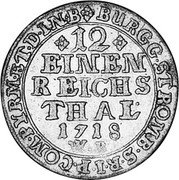 Germany 1/12 Thaler (3 Groschen) 1718 AGP KM# 176 Paderborn / Bishopric / Regular Coinage coin reverse