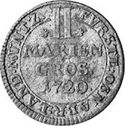 Germany 2 Mariengroschen 1720 iii KM# 218 Osnabrück / Bishopric / Regular Coinage coin reverse