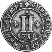 Germany 2 Pfenning 1718 KM# 194.1 Paderborn / Bishopric / Regular Coinage coin reverse Germany 2 Pfenning 1718 KM# 194.1 Paderborn / Bishopric / Regular Coinage coin reverse