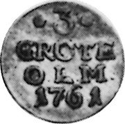 Germany 3 Grote (1/24 Thaler) 1761 KM# 111 Oldenburg / Countship / Regular Coinage coin reverse
