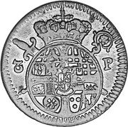 Germany 3 Pfenning (Dreier) 1743 KM# 218 Paderborn / Bishopric / Regular Coinage coin obverse