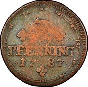 Germany 3 Pfenning (Dreier) 1787 KM# 445 Münster / Cathedral Chapter coin reverse