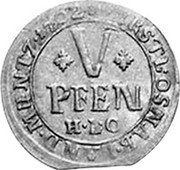 Germany 5 Pfennig (Stüber) 1702 HLO KM# 164.1 Osnabrück / Bishopric / Regular Coinage coin reverse Germany 5 Pfennig (Stüber) 1702 HLO KM# 164.1 Osnabrück / Bishopric / Regular Coinage coin reverse