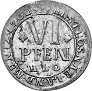 Germany 6 Pfennig (1/2 Schilling) 1702 HLO KM# 168.1 Osnabrück / Bishopric / Regular Coinage coin reverse Germany 6 Pfennig (1/2 Schilling) 1702 HLO KM# 168.1 Osnabrück / Bishopric / Regular Coinage coin reverse