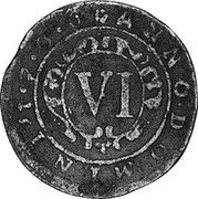 Germany 6 Pfenning 1706 KM# 173.1 Paderborn / Bishopric / Regular Coinage coin reverse Germany 6 Pfenning 1706 KM# 173.1 Paderborn / Bishopric / Regular Coinage coin reverse