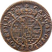 Germany 6 Pfenning 1748 KM# 220 Paderborn / Bishopric / Regular Coinage coin obverse